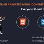Create an animated Menu Icon with CSS Frontend Gyaan